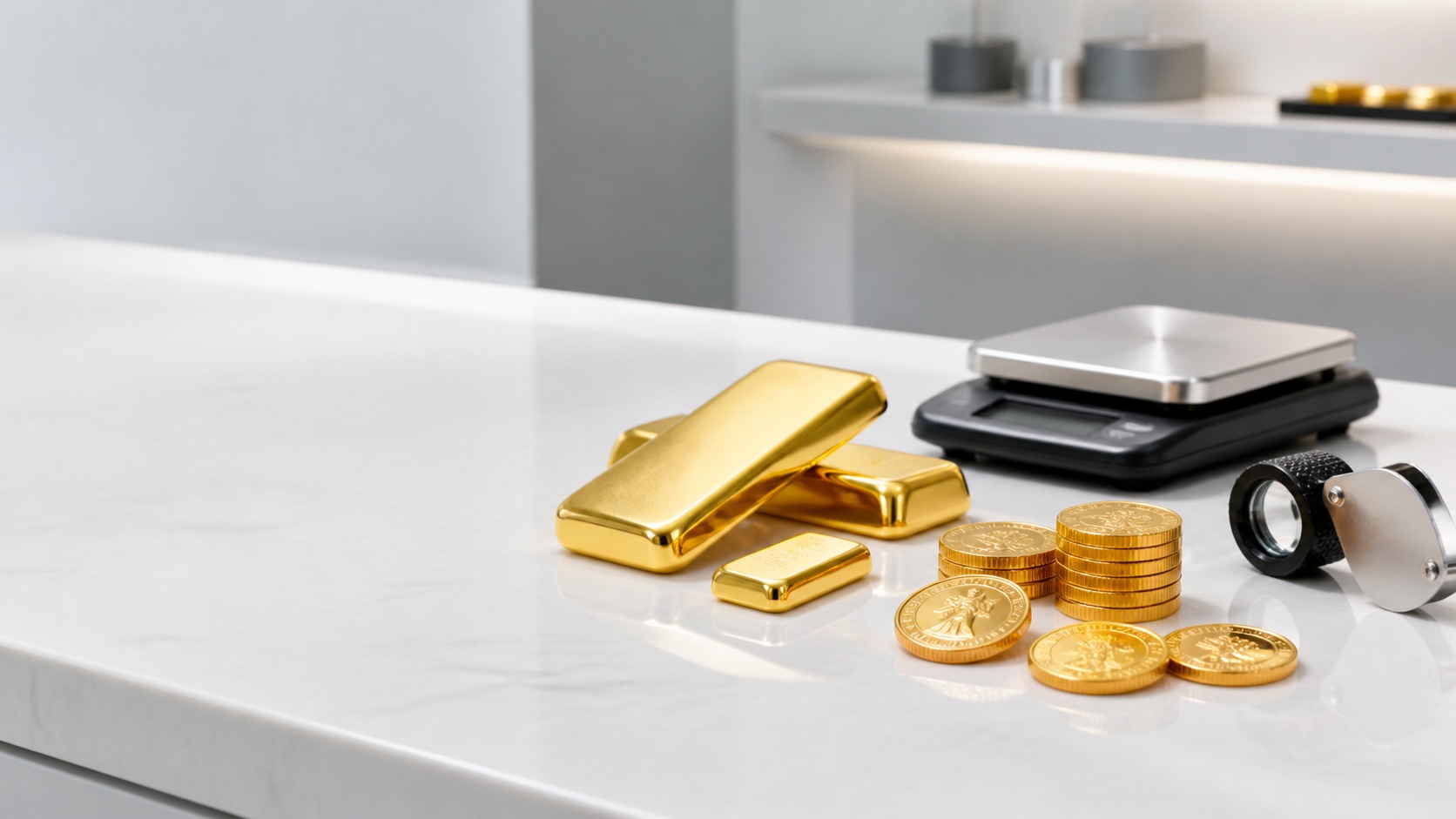 Gold counter with physical bullion